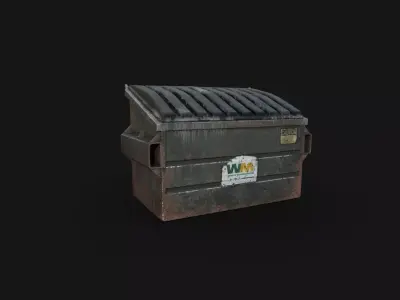 Dumpster garbage  Low-poly 3D model