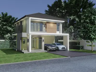 Modern House 3D Model type C1 3D model