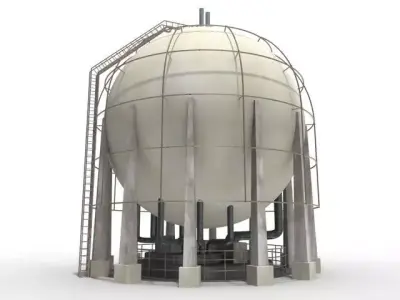 gasometer oil tank 3D model