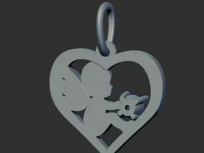 Angel Pendant 91320 3D print model