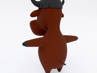 Buffalo cartoon 3d model  3D model