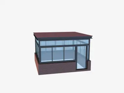 Pavilion glass roof 3D model