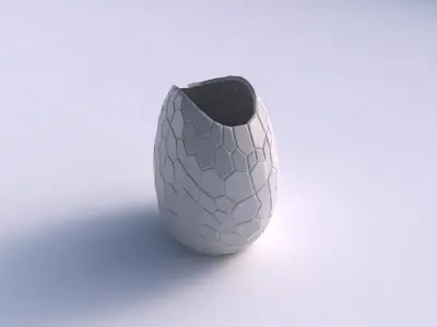 Bowl compressed with organic cells 3D print model