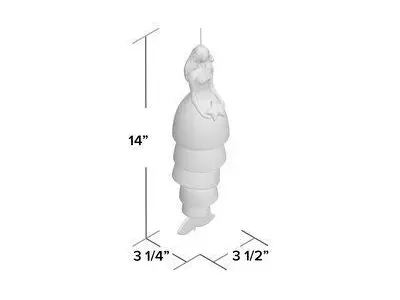 Teal Blue Hempstead Mermaid Wind Chime 3D model