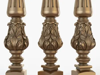 stair column for cnc 3D 3D print model