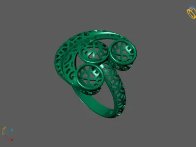 Fancy Womens Rings Plain Rings Ready STL 3DM Models Rings 3D print model 47