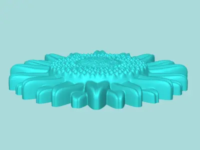 Sunflower 08 - Silicone Mold Maker - Template 3D print model