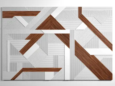 Wooden panels 2 3D model