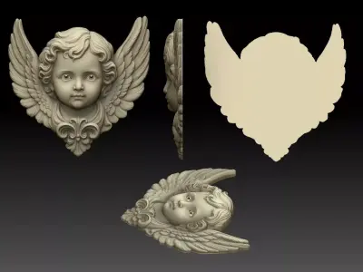 Cherub Angel Face 3D print model