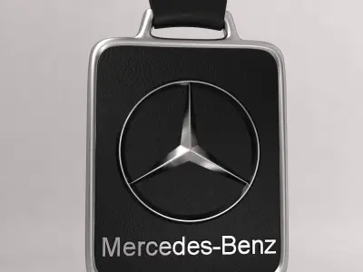  Mercedes Benz car logo keychain 3d model  3D model