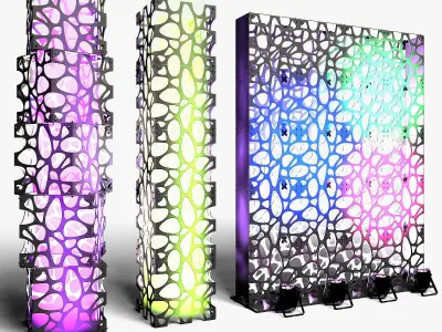 Stage Decor Collection 01 Modular 9 Pieces 3D model