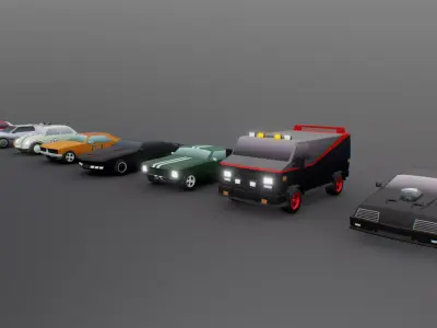 Low Poly Cars 3D model