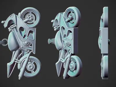 Motorcycle Pendant 3D print model