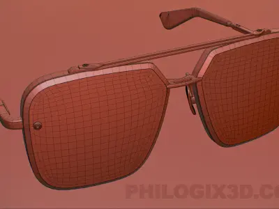 DITA MACH SIX Sunglasses Men Low-poly 3D model