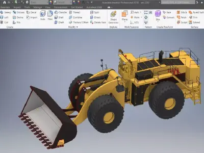 Wheel loader truck 3D model