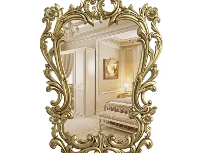 Classic Mirror Low-poly 3D model