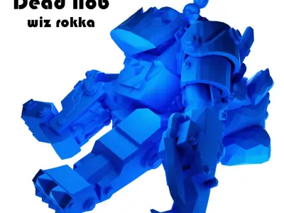 Dead Orc Nob With Rock Free 3D print model