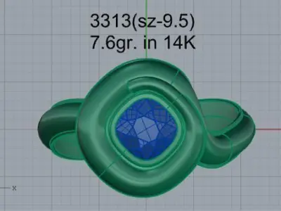 Rhombus Cut Ring 3313 Free 3D print model