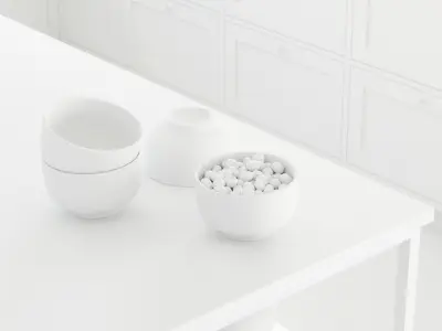 HKLIVING - Noodle bowl - gray blue 3D model