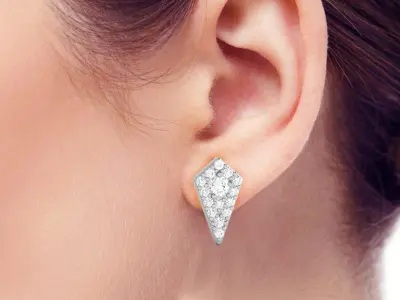Women earrings 3D print model 24