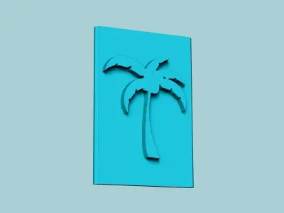 Stamp 32 - Palm Tree - Fondant Decoration Maker Toy 3D print model