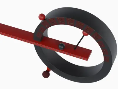 Perpetual Magnetic Desk Calendar Low-poly 3D model