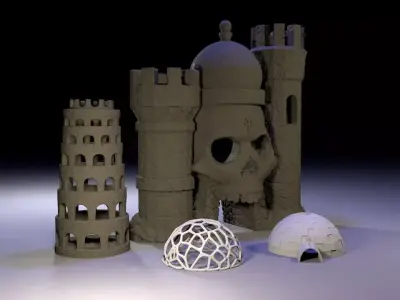 Aquarium Decoration Set 3D print model