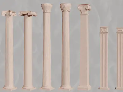 140 Classical European Architectural Asset pack Blender 3dsmax 3D model