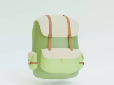 Backpack Low-poly 3D model