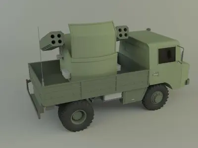 Truck rocket launcher 3D model