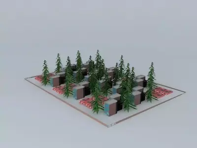 Leafy Petals 3D model