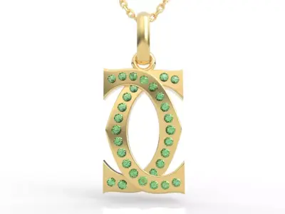 Elite Luxury Brand Style Letter Pendant 3D print model