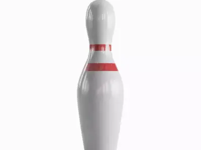 Bowling Pin Set Low-poly 3D model