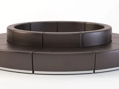 Krysten Sectional Convex Full Round Circular Sofa 3D model