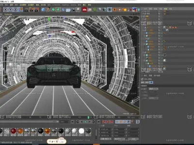  AMG GT R modeled by c4d 3D model