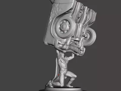 superman car lift action model  3D print model