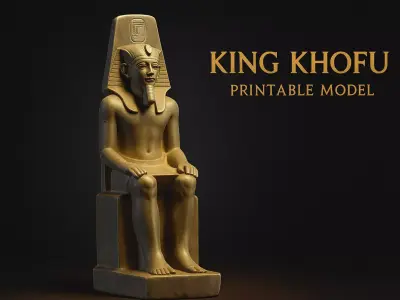 King Khufu Statue  3D Printable Model 3D model