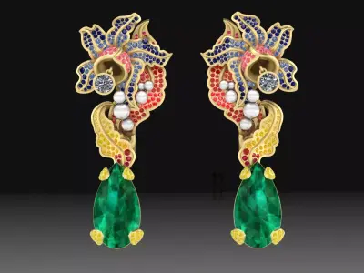 Rich Earrings 3D print model