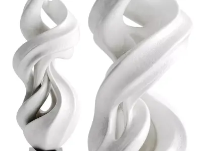 Bas relief abstraction Low-poly 3D model