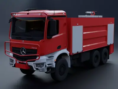 Mercedes Arocs 6x6 Firetruck 3D model