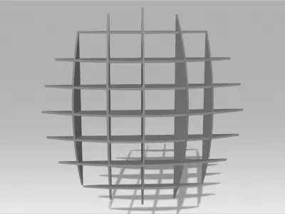 Wall showcase  Free low-poly 3D model