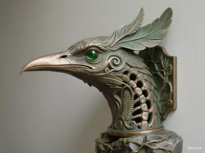 Bird sculpture 3D print model