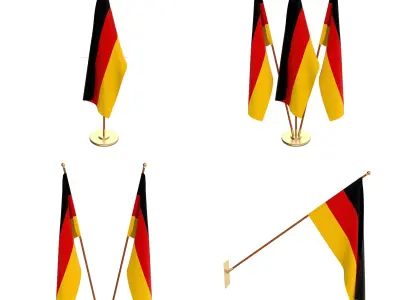 Germany Flag Pack 3D model