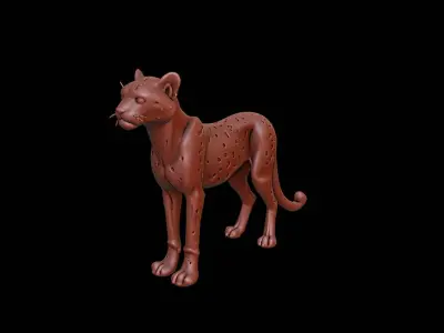 Cheetah Animal Sculpture 3D print model purchase