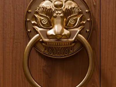 Chinese Style Beast Head Door Knocker 4 - High Poly 3D Model 3D print model