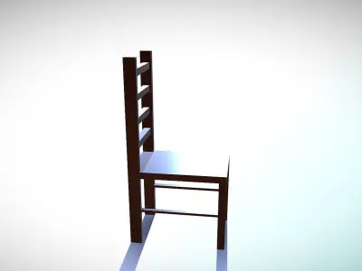 Wooden Dining Chair 3D model