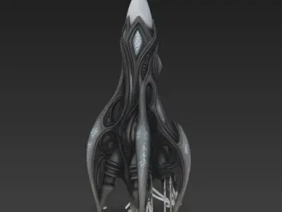 Biomechanical Seed Cosmic Evolution Vessel 3D model