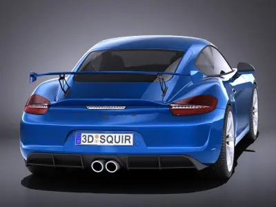 Porsche Cayman GT4 2016 VRAY 3D model