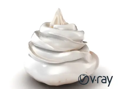 Stylized Meringue Cake Fantasy model pack Low-poly 3D model