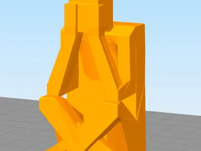 Silent Sorrow Statue Decor Low Poly Free 3D print model